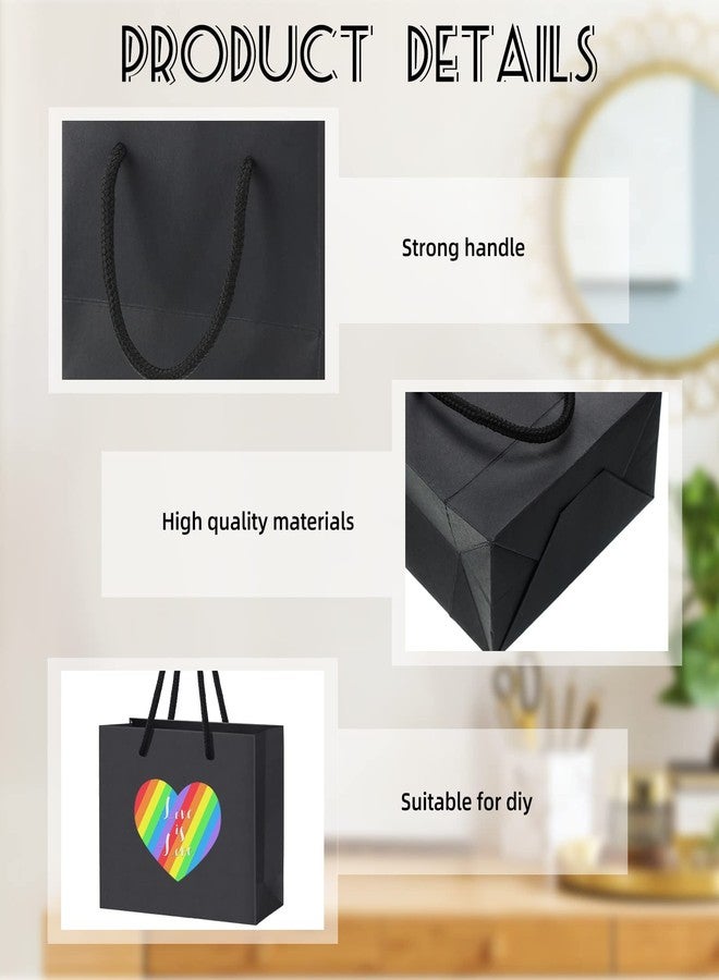 Yexiya 50 Pcs Black Mini Gift Bags with Handle Gift Card Bags Bulk Extra Small Paper Party Favor Boxes Tiny for Christmas Wedding Baby Shower Birthday Wrapping Supplies, 4.7 x 3.9 x 2.3 Inch - Image 3